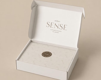 Branded Shipping Box Bundle with Custom Tissue Paper & Stickers, Custom Packaging Set