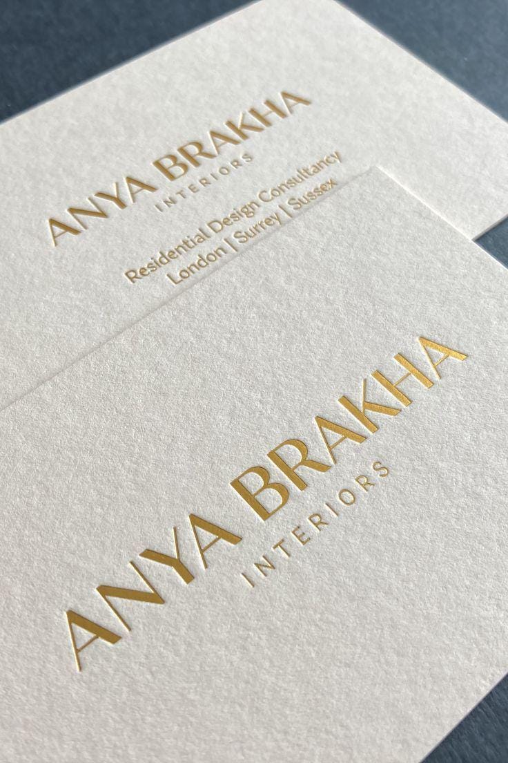 Custom Gold Foil Business Cards 250 pieces