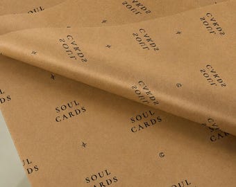 Custom Kraft  Paper, Personalized Logo Wrapping, Branded Packaging, Eco Friendly Printed Paper