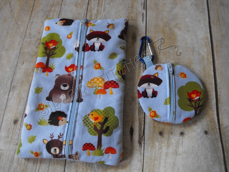 Diaper Bag Accessories Baby Gift Set Forest Animals Pacifier Pod and Wipes Case Set