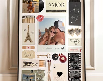 Custom Matchbox Template: Anniversary Matchbook Wall Art (Valentine's Day Gift, DIY Canva)