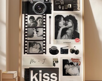 Blank Matchbox Template: Black Matchbox Design, DIY Valentine's Gift (Digital Download)