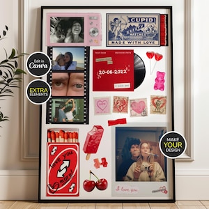 Custom Matchbox Template: Valentine&#39;s Day Gift, Personalized Wall Art (Digital Download)