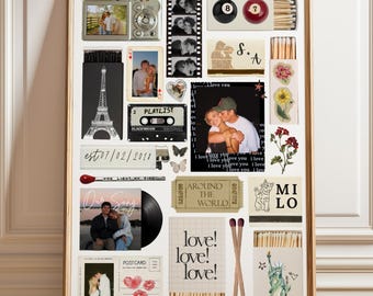 Bewerkbare sjabloon Matchbox Art: gepersonaliseerde digitale poster voor stellen (canvadownload)