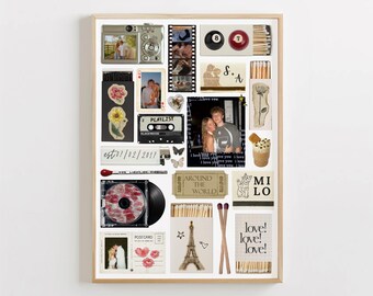 Matchbook Poster Template: Blank Matchbook Wall Art (Anniversary Gift, Digital Download)