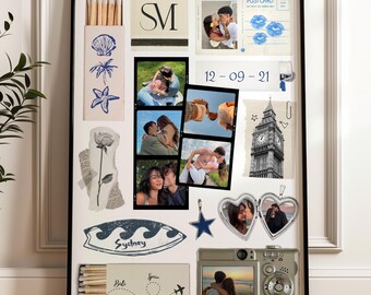 Printable Personalized Matchbox Poster: Canva Template, Couple's Anniversary Gift