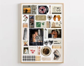 Custom Matchbox Template: Printable Poster for Couples (Matchbook DIY, Canva Editable Design)