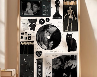 Black Matchbox Template: Matchbox Wall Art (Digital Download, Canva Editable)