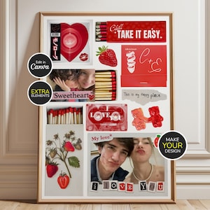 Printable Matchbox Poster, Matchbook Couples Gift, Poster Personalized, Anniversary Gift, Matchbox Canva Template, Matchbox Wall Art