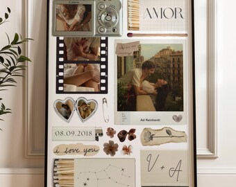 Vintage Matchbox Template,  Brown Neutral Theme (Anniversary Gift, Editable Canva)