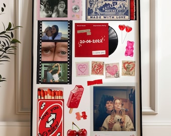 Aangepaste matchbox-sjabloon: Valentijnsdagcadeau, gepersonaliseerde muurkunst (digitale download)