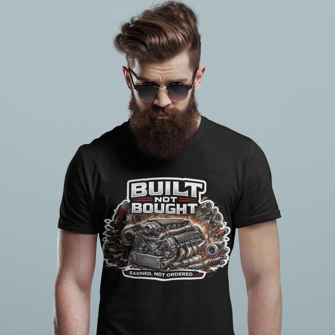 Engine Apparel Engine Built Not Bought Engine Shirt, Performance Motor Graphic Tee, Mechanic ...