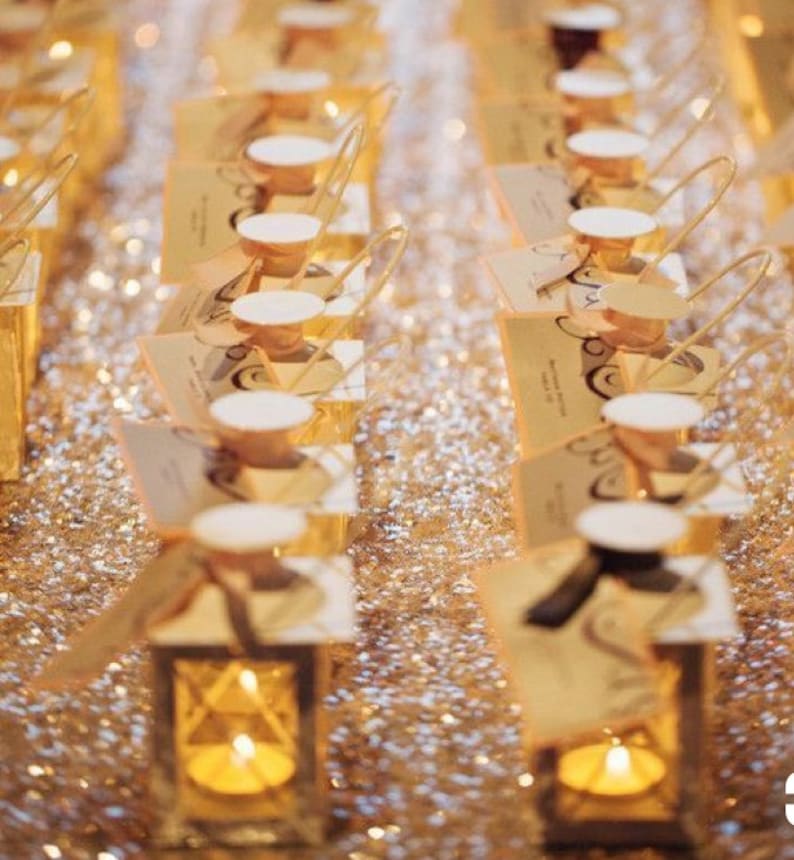 60 gold mini Lanterns DIY Pick your color wedding favors Etsy