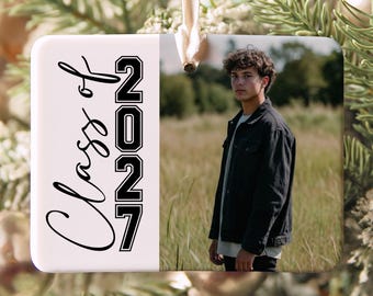Class of 2027 Photo Ornament, Senior Graduation Christmas Gift
