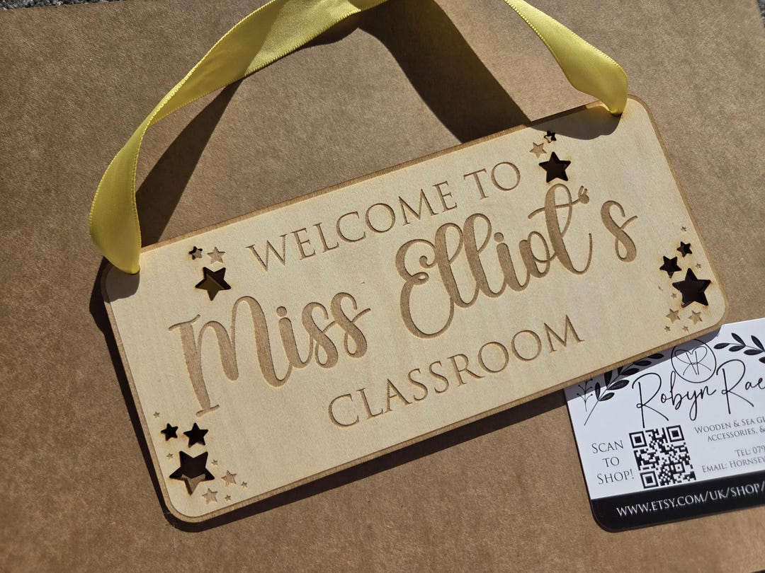 Wooden Classroom Door Sign, Teacher Gift for End of Year - Etsy