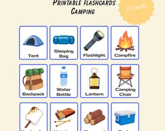 Motor Home Flash Card.pdf Camping Flash Cards,alphabet Flashcards,kindergarten Prek,seasonal ...