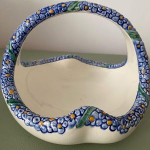 Vintage Majolika Karlsruhe skål keramikkorg art nouveau m.süs / antik / föremålsinredning / heminredning