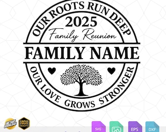 Albero genealogico personalizzato SVG, PNG, 2025 (download digitale)