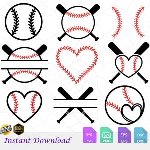 Baseball SVG Bundle, Baseball Svg, Baseball Stitches svg, Baseball Monogram SVG, Baseball Mom, Cricut, silhouette, Instant Digital Download
