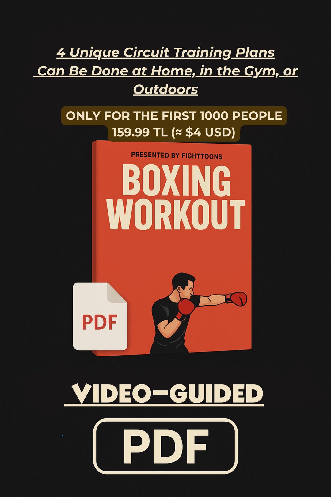 Boxing Workout Program PDF + Video | Fighter Circuit Training | Home ...