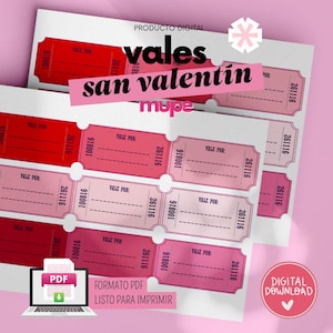 Valentine's Day Vouchers - Printable Valentine's Day Tickets
