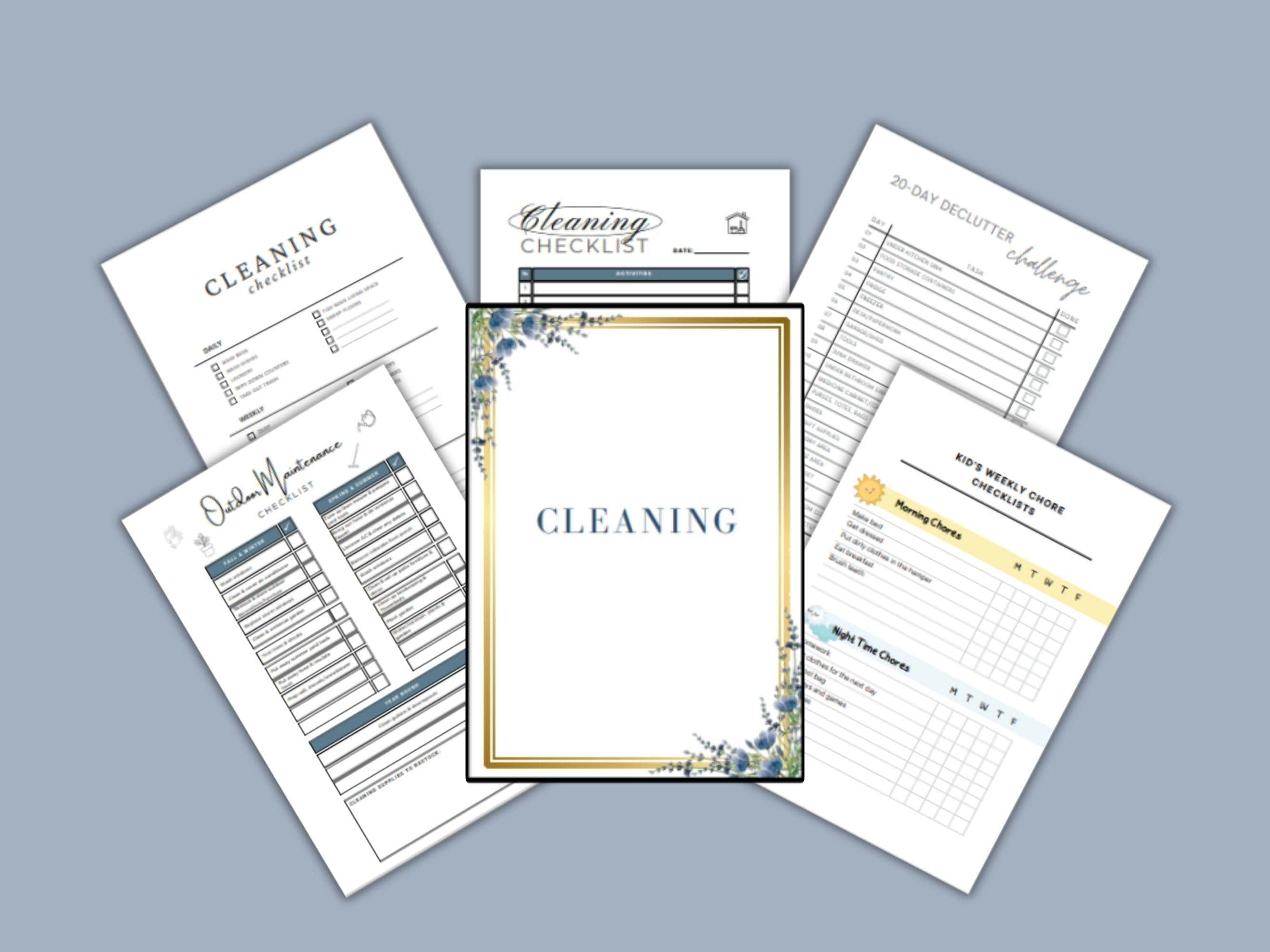 Home Management Binder - Blue Floral - Etsy