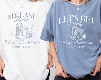 Custom Last Rodeo Bachelorette Shirt: Western Cowgirl Bride's Last Ride