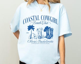 Küsten Cowgirl Bachelorette Shirt: Strand Braut Party T-Shirt