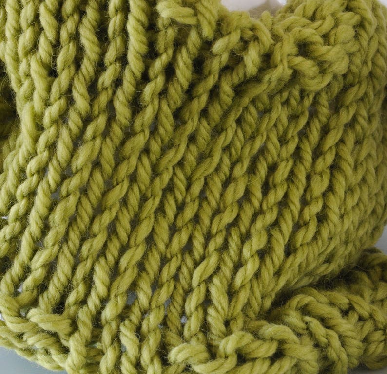 Pistachio Cowl Light Green Infinity Scarf Reversible Chunky Knitted Bulky Merino Wool Winter Accessory Unisex Gift image 6