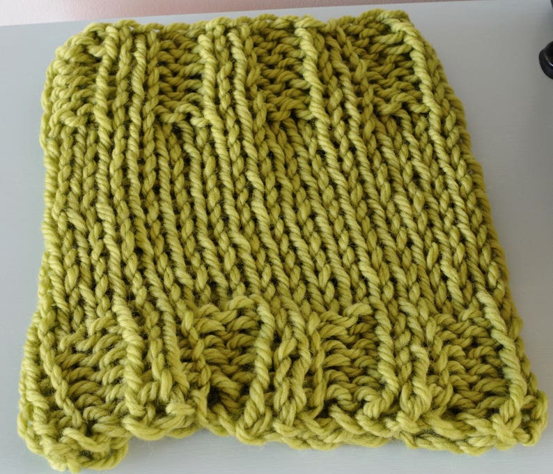 Pistachio Cowl Light Green Infinity Scarf Reversible Chunky Knitted Bulky Merino Wool Winter Accessory Unisex Gift image 4