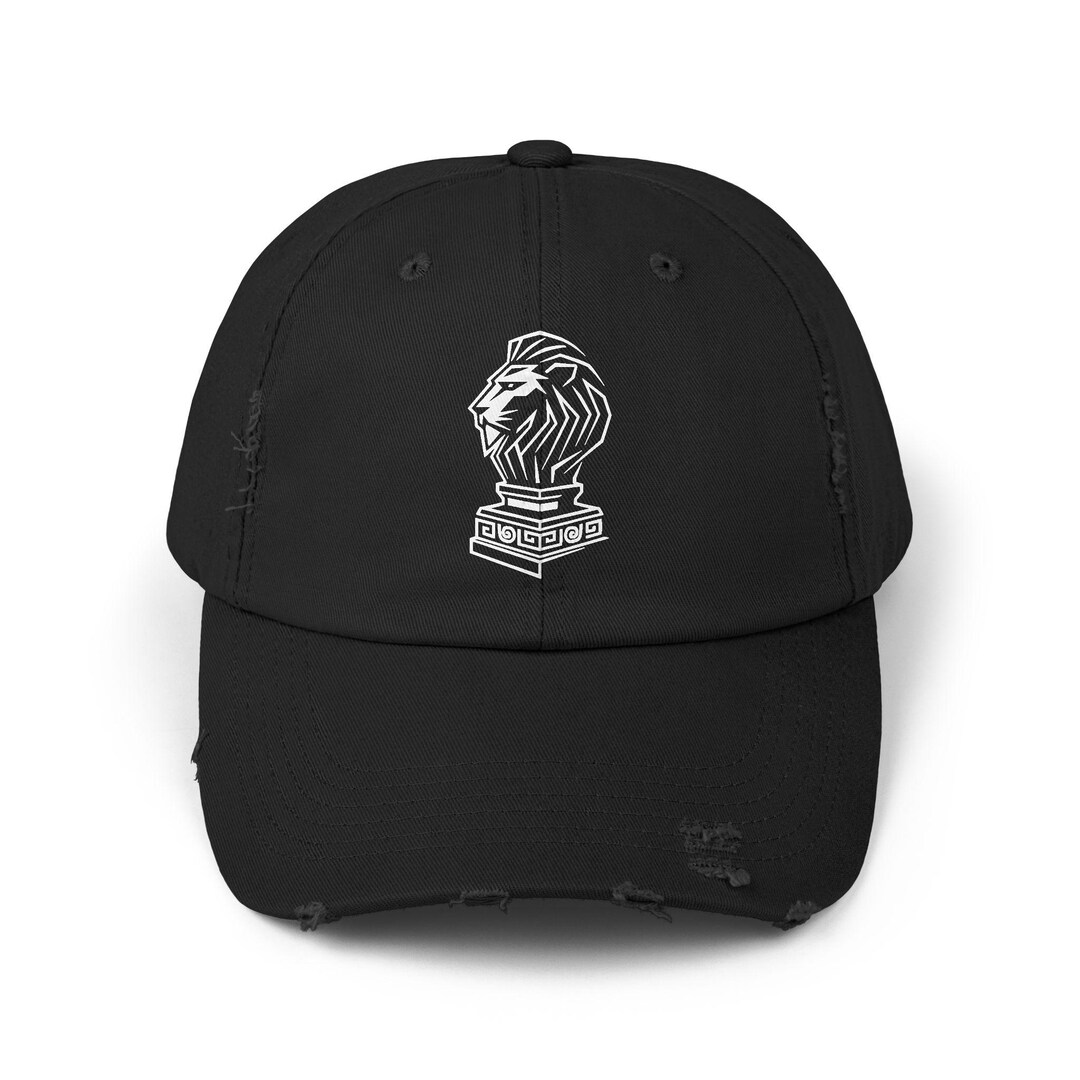 Heraldic Lion Bust Cap | Distressed Baseball Hat, Medieval Crest ...