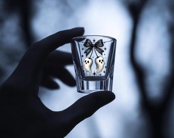 Ghost Cherry Shot Glass: Spooky Halloween Party Favor