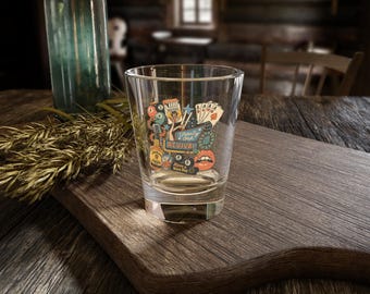 Western Shot Glass | Treaty Oaks Inspired Design | Rustic Cowboy Barware | 1.5oz Glass Drinking Gift | Country Western Party Favor