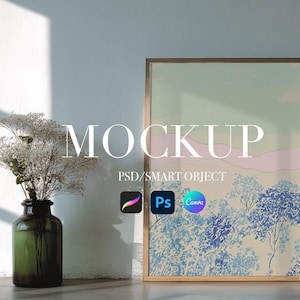 Vertical Frame Mockup in Home Interior | Frame Mockup Frames | Interior Wall Poster | Interior Poster Shop Mockup