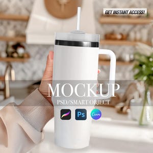 40 oz Tumbler Mockup, Blank 40 oz Tumbler Mock Up, POD Tumbler Mockup, Tumbler Template