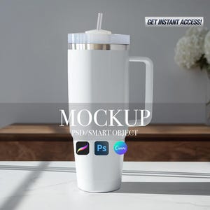 40 oz Tumbler Mockup, Blank 40 oz Tumbler Mock Up, Printify POD Tumbler Mockup
