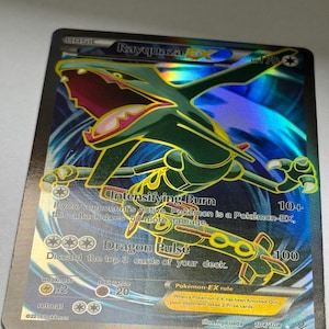 Rayquaza EX Proxy Card – Roaring Skies – 104/108 – Full Art Fanmade Pokémon-herdruk – Holo Dragon