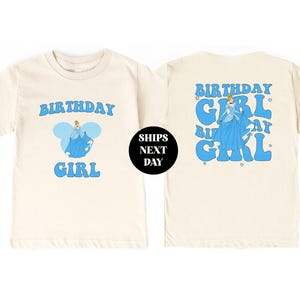 Princess Birthday Girl Shirt, Cinderella Family Matching Gift for Daughter Kid Toddler Themed Party Tee Minimal For Her Pastel Sweatshirt