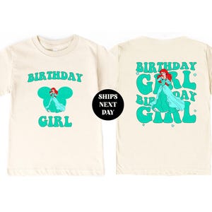 Mermaid Princess Birthday Girl Shirt, Family Matching Gift for Daughter Kid Toddler Themed Party Tee Minimal For Her Pastel Queen Sweatshirt