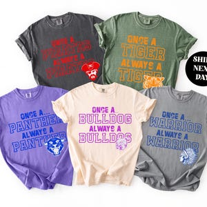 Maskottchen Benutzerdefinierte T-Shirt, High School College Football, Baseball-Wimpel, personalisiertes High School Sweatshirt, Softball T-Shirt T-Shirt Comfort Colors®