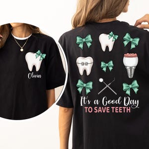 Dentist Custom Shirt, Personalized Dental Hygienist Gift, Funny Teeth Dentist Tee, Dental Assistant Name Shirt, Dentist Gift Comfort Colors®