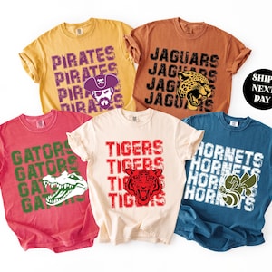Maskottchen Benutzerdefinierte T-Shirt, High School College Football, Baseball-Wimpel, personalisiertes High School Sweatshirt, Softball T-Shirt T-Shirt Comfort Colors®