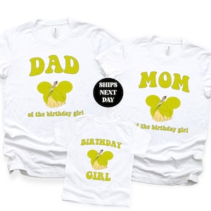 Birthday Girl Green Princess Tiana Shirt, Family Matching Gift for Daughter Kid Toddler Themed Party Tee Minimal For Her Pastel Sweatshirt