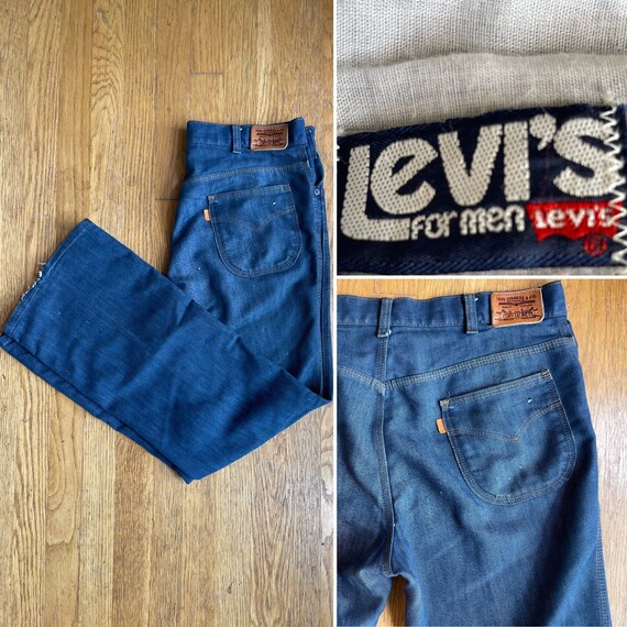 1960s Orange Tab LEVIS Jeans  Levis For Men Tag  … - image 1