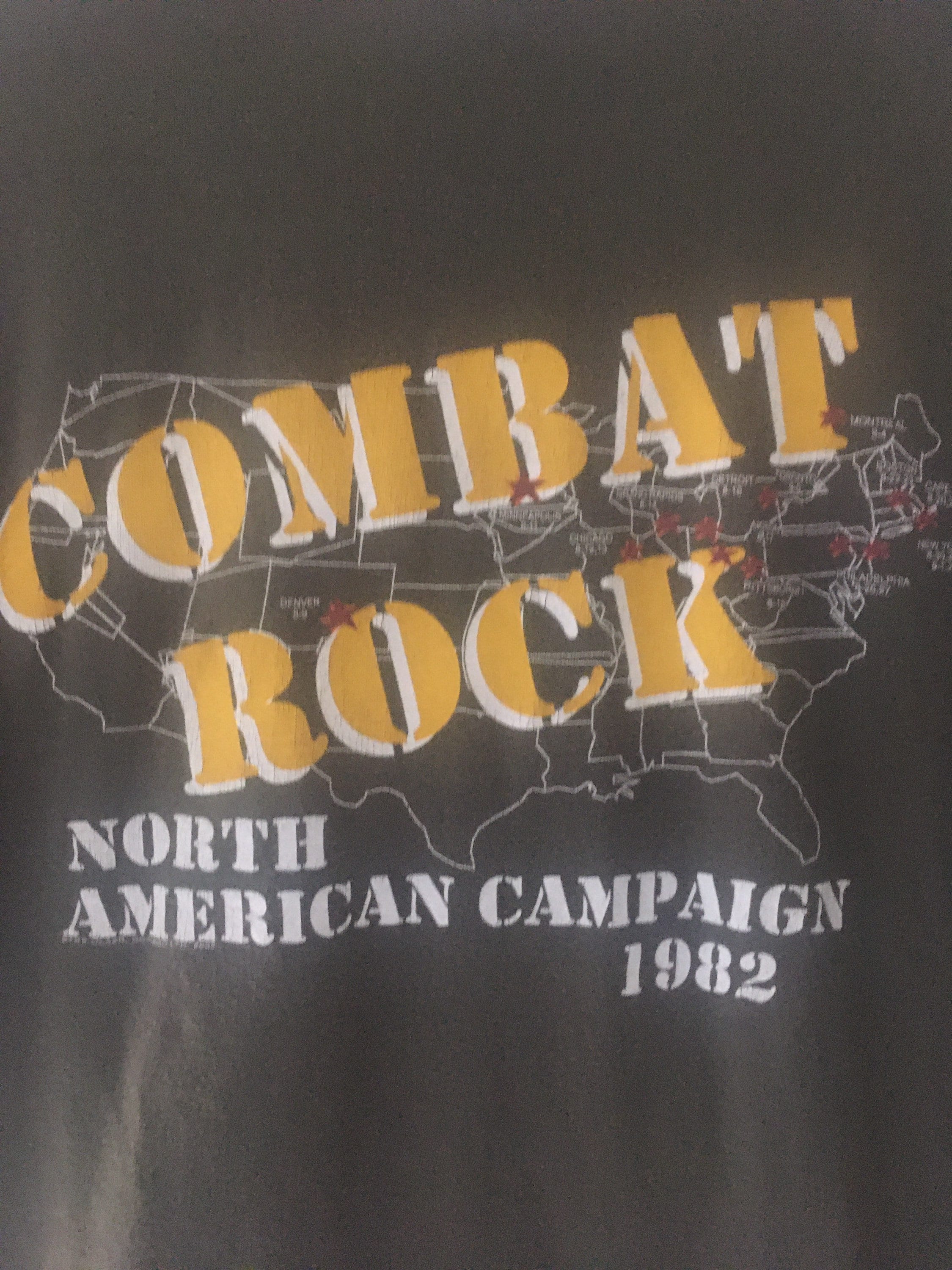 Vintage the Clash Combat Rock Tour Shirt - Army Green - Etsy