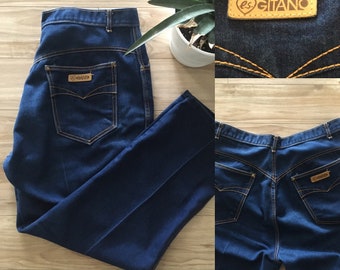 Jaren '80 Vintage GITANO Jeans Mom Jeans Designer Jeans Maat 36 W 37 L 40