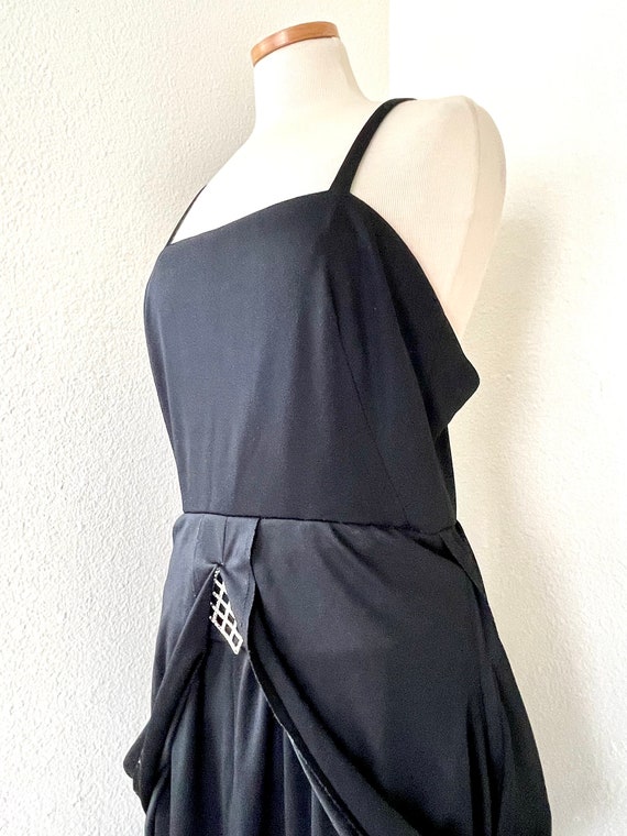 Vintage HENRY LEE Black Polyester Long Sleeve Eve… - image 8