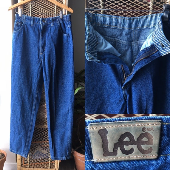 1980s Vintage LEE Jeans Mom Jeans Tapered Ankle 14… Gem