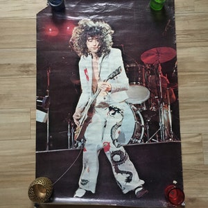 1977 Vintage Jimmy Page LED ZEPPELIN Poster