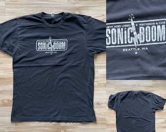 1990s Vintage SONIC BOOM Seattle Record Store T-shirt  Anvil  XL